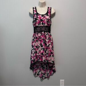 Teen Vogue + Mstylelab Floral/Lace Hi Lo Dress Size S